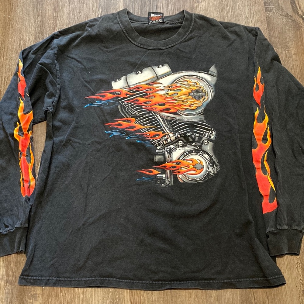 COPY - 2001 Harley Davidson Motorcycle L/S T-Shirt Size L